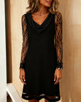 Greta | Abito Corto Elegante con Maniche in Pizzo