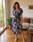 Rosalba | Abito Midi Floreale a Fiocco