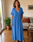 Alessia | Abito Maxi in Mussola