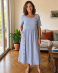 Stella | Abito Midi a Righe