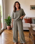 Matilde | Completo Ricamato in Lino