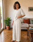 Matilde | Completo Ricamato in Lino